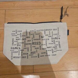 Small Cannabis-Themed Tote Bag with Zipper